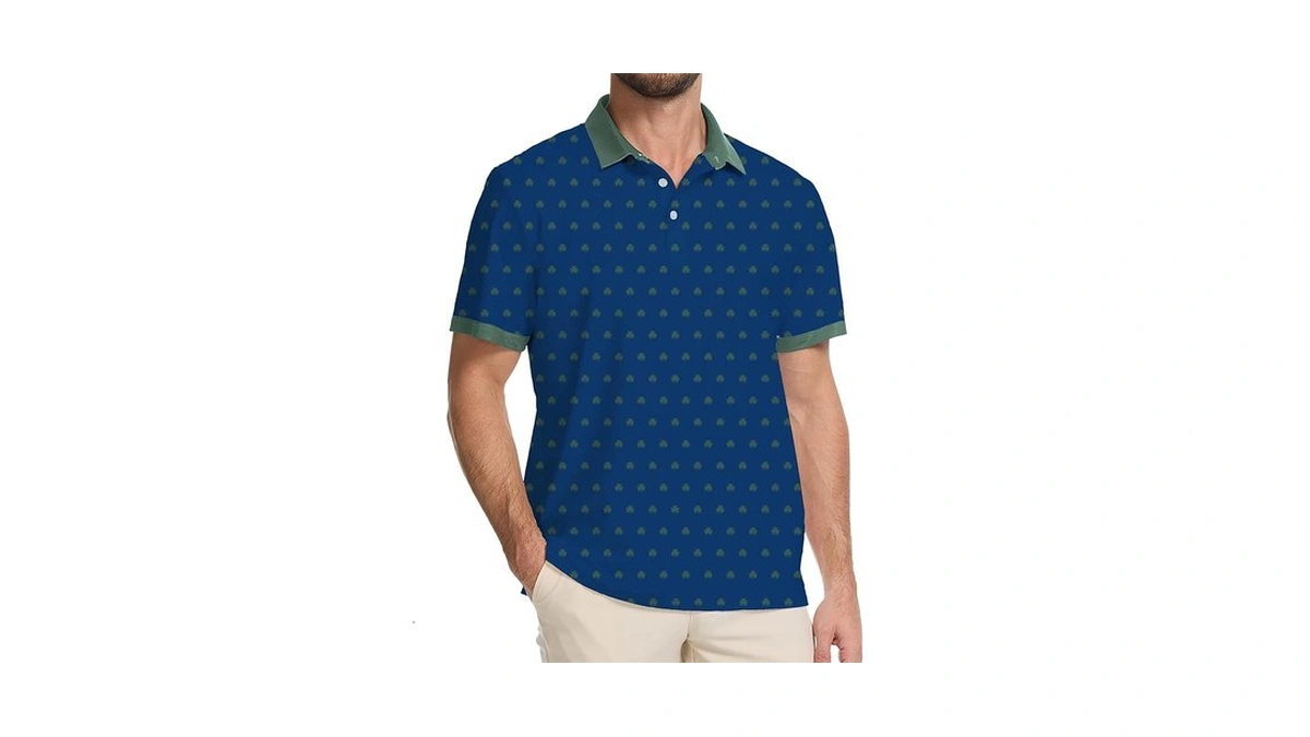 Actflare St Patricks Day Shirt Men Golf Shirts Dry... - Coupon