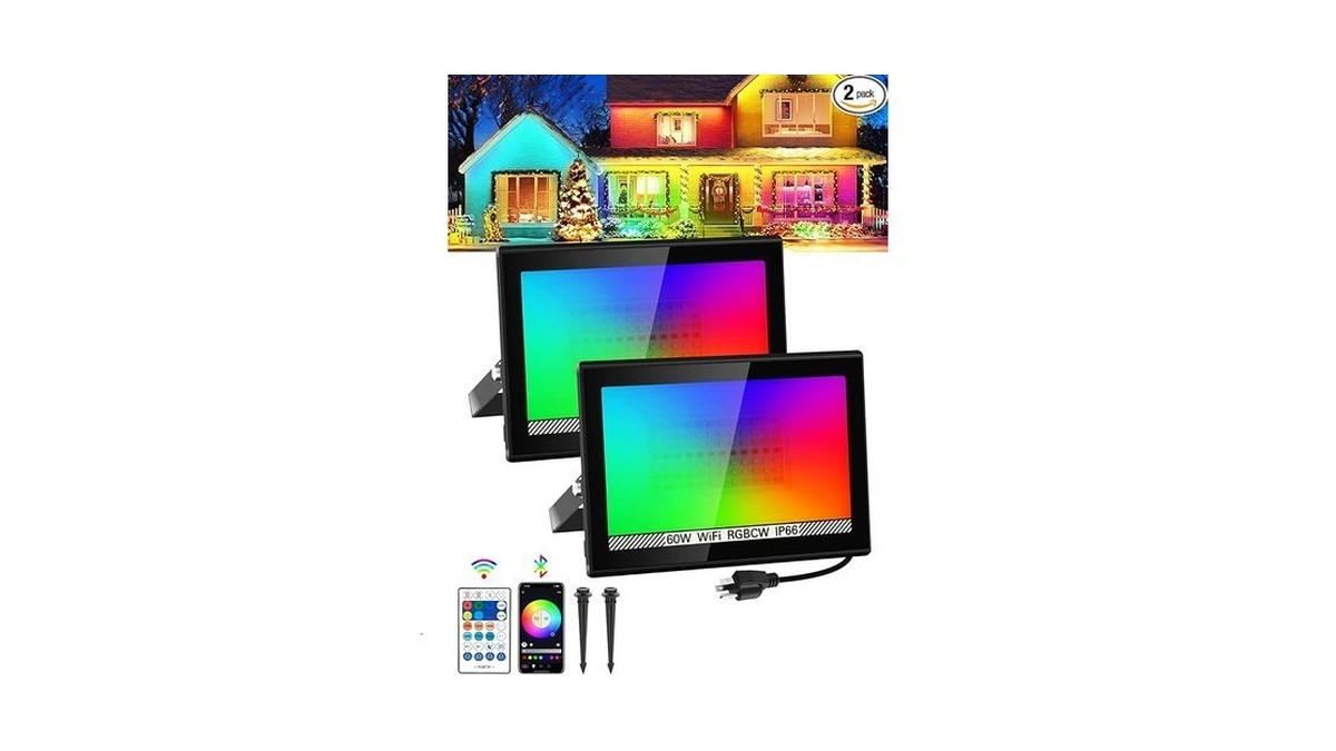 T-sun Rgb Flood Lights Outdoor 600w Equivalent... - Coupon