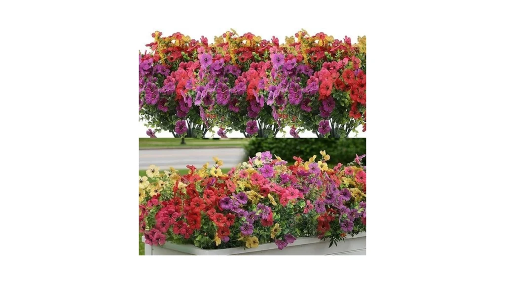 Luoaiyi Artificial Flowers For Outdoors 12 Bundles... - Coupon