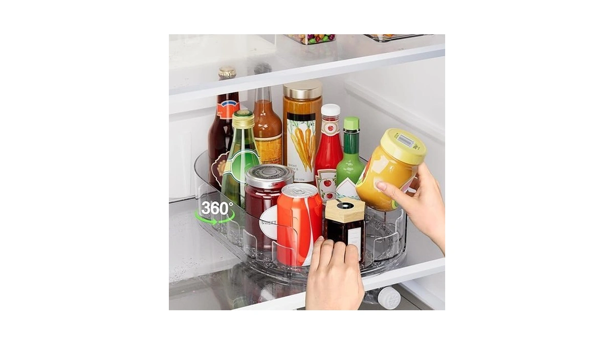 Holinwa Lazy Susan Organizer For Refrigerator 13 5... - Coupon
