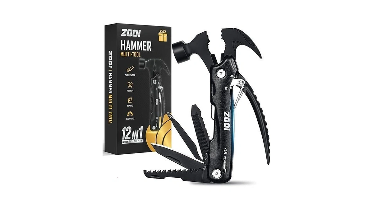 Zooi Gifts For Men 12 In 1 Hammer Multitool Camping... - Coupon