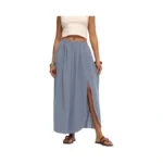 Himone Women Flowy Maxi Skirt Trendy A Line Design... - Coupon