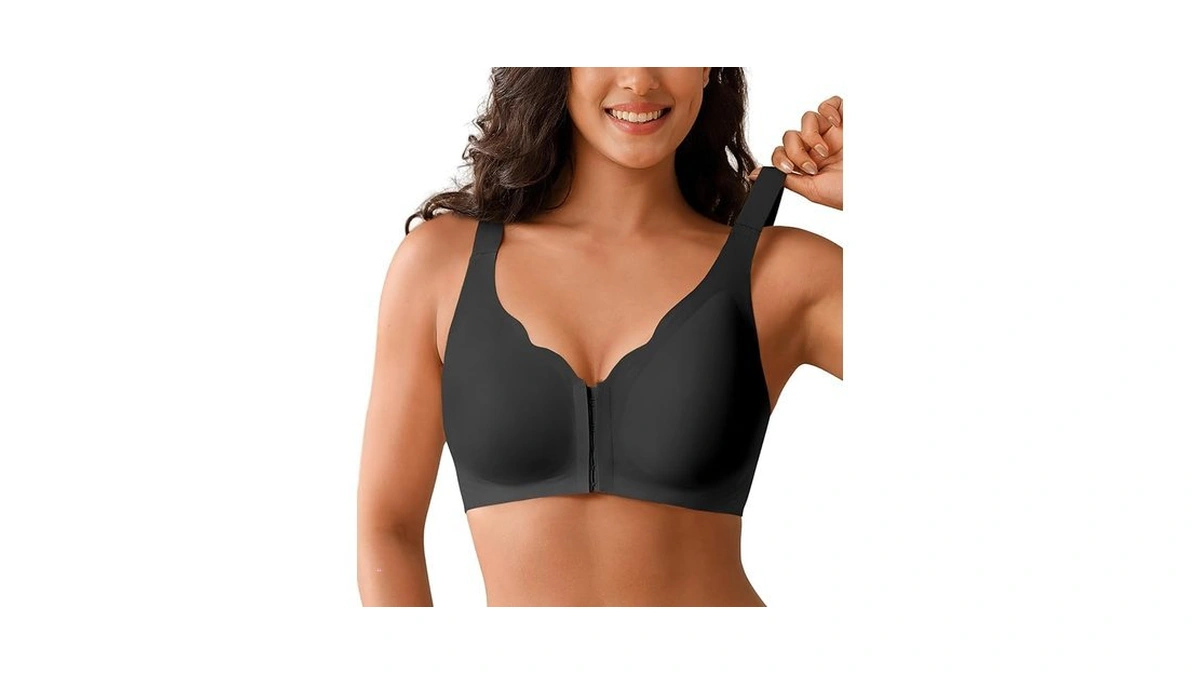 Posture Bras For Women Front Closure Push Up Bra No... - Coupon