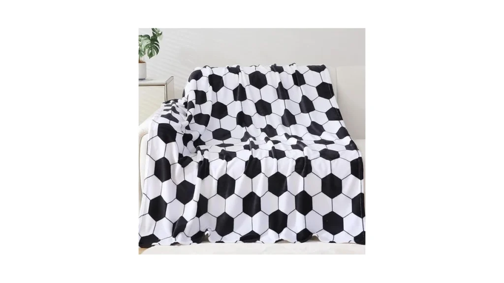 Niopos Soccer Blanket Soccer Gifts For Boys Girls... - Coupon