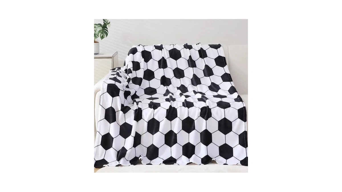 Niopos Soccer Blanket Soccer Gifts For Boys Girls... - Coupon