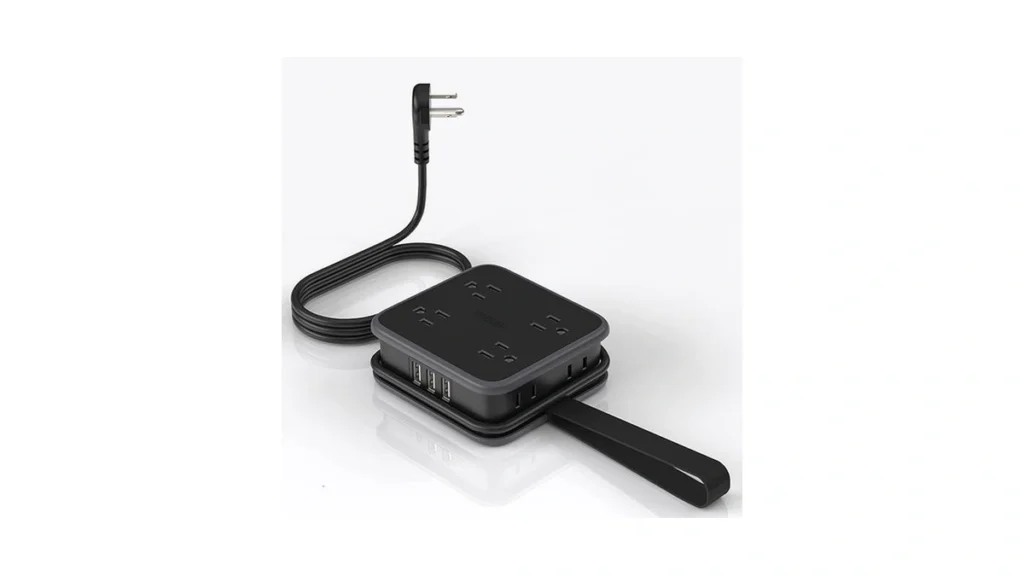 Ntonpower Flat Plug Power Strip 5 Ft Extension Cord... - Coupon