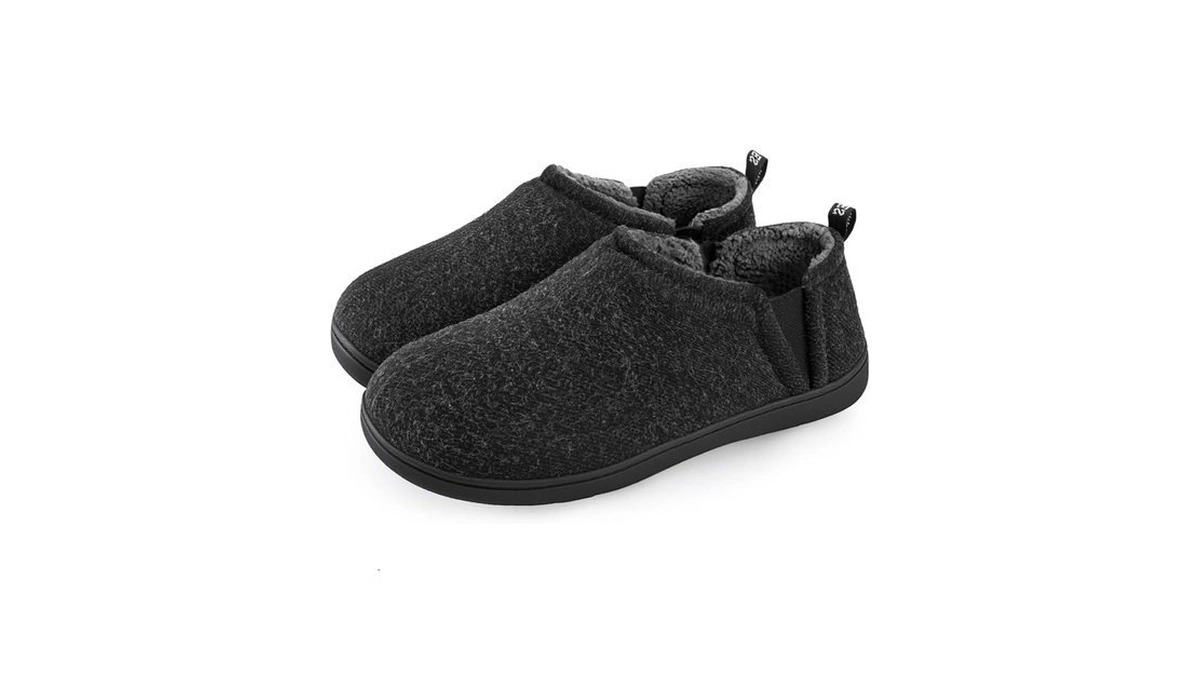 Snug Leaves Men S Faux Wool Slippers Comfy Warm... - Coupon