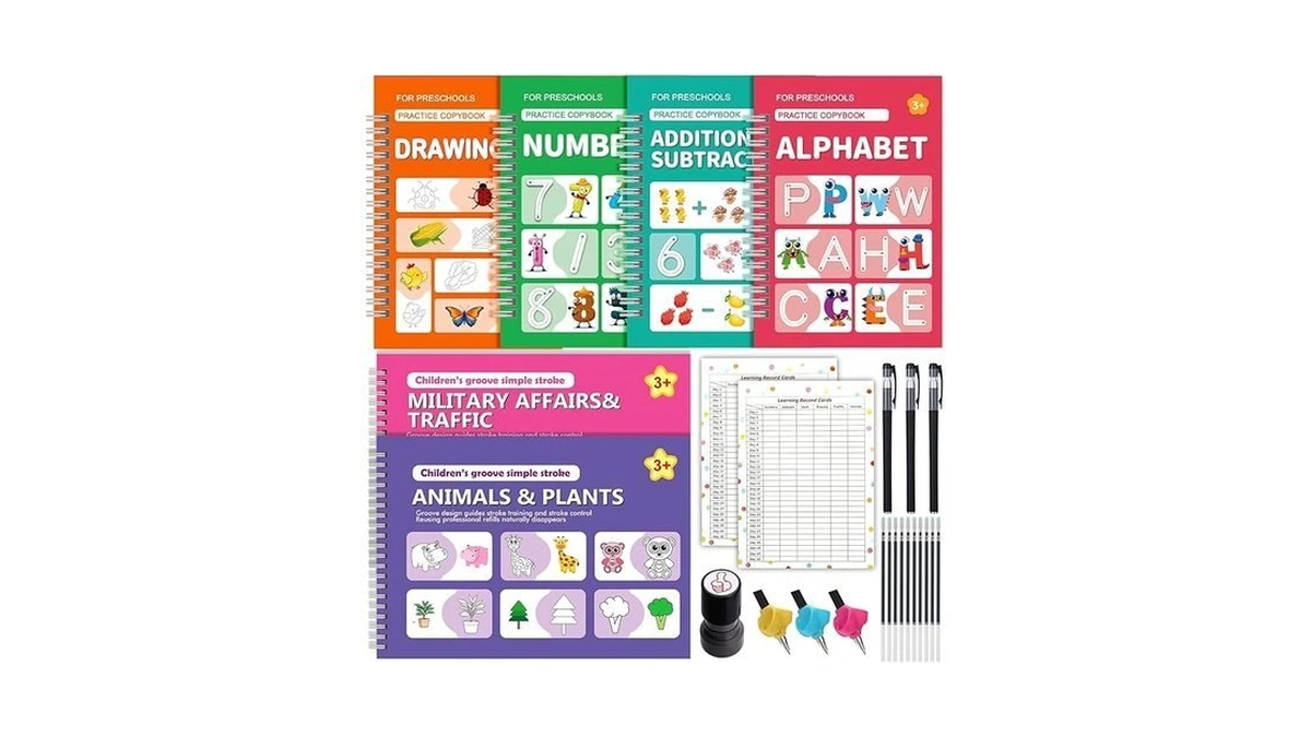 6 Pack Magic Grooved Writing Practice Books For... - Coupon