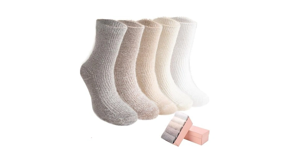 Sisosock 5 Pairs Fuzzy Soft Cozy Comfortable Socks... - Coupon