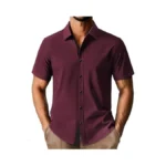 Mens Dress Shirts Short Sleeve Button Down Wrinkle... - Coupon