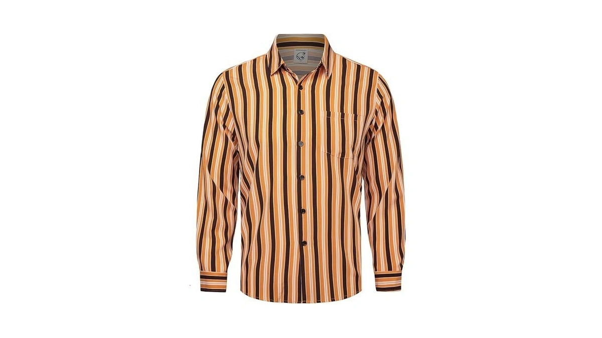 Hardaddy Men S Classic Color Contrast Striped Shirt... - Coupon