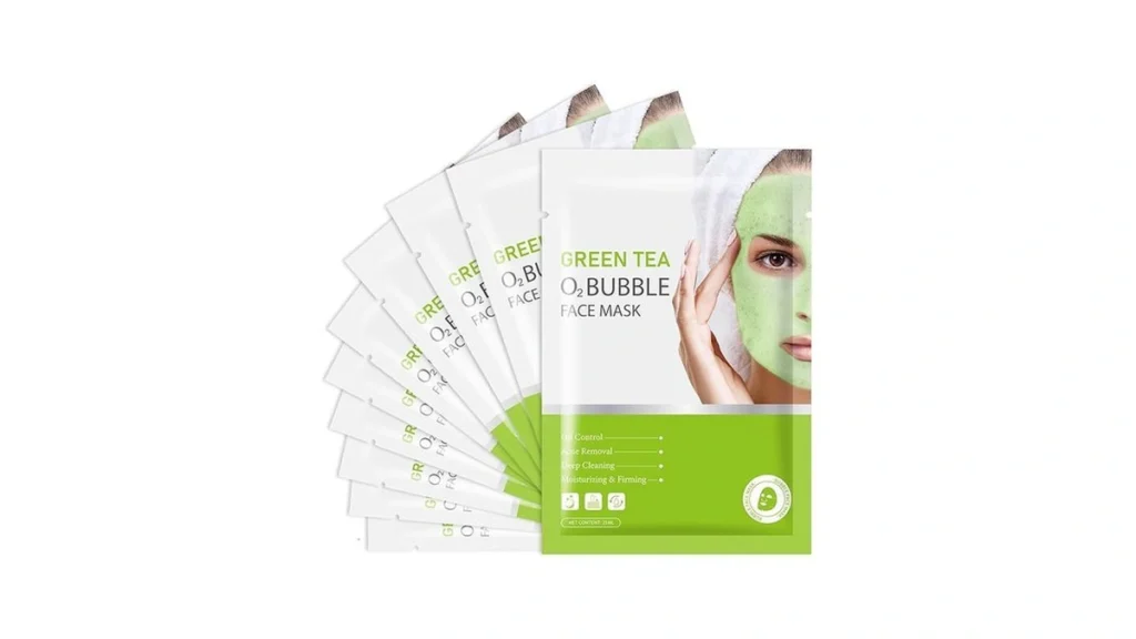 Irev 10 Pack Green Tea O2 Bubble Face Masks Sheet... - Coupon