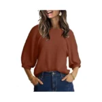 Unclecat Women S Puff Short Sleeve Sweater Summer... - Coupon