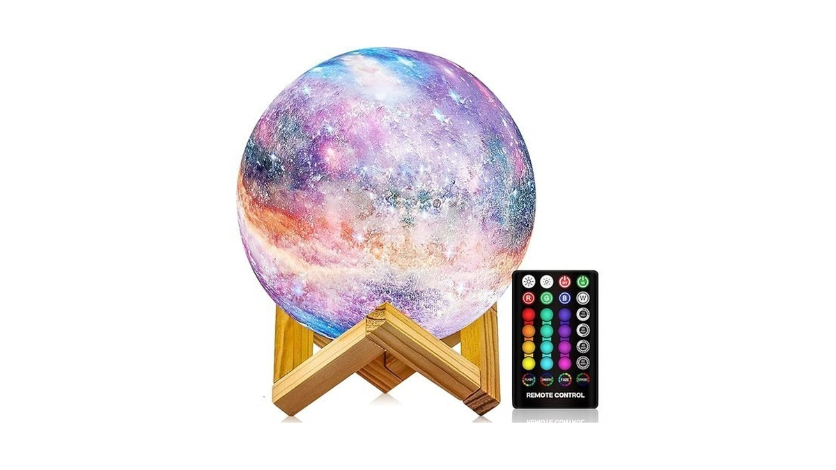 Moon Lamp Night Light 16 Colors Galaxy Lamp 3d... - Coupon