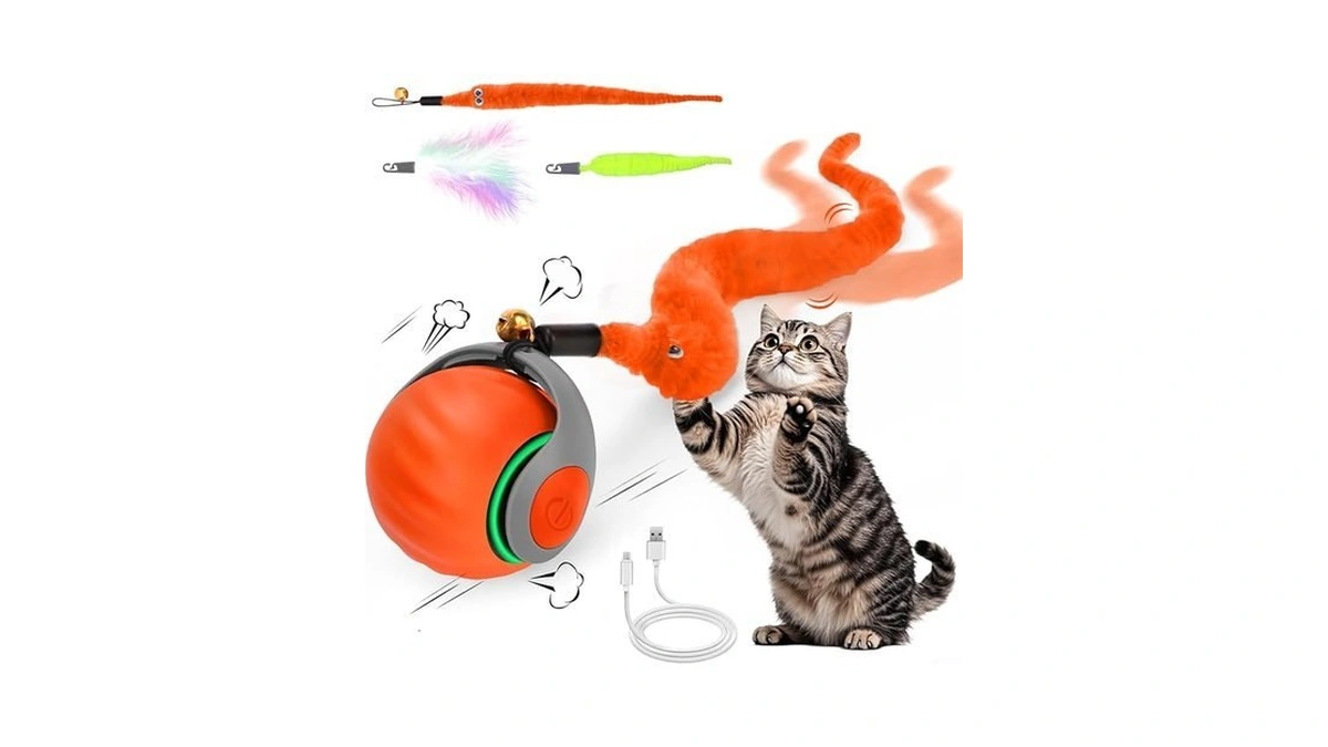 Interactive Cat Ball Toy Self Rolling Ball With... - Coupon