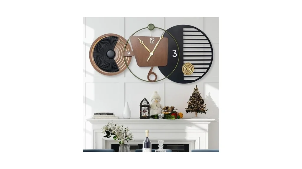 Tiuposr 41x20 Inch Modern Wall Clocks Large Round... - Coupon