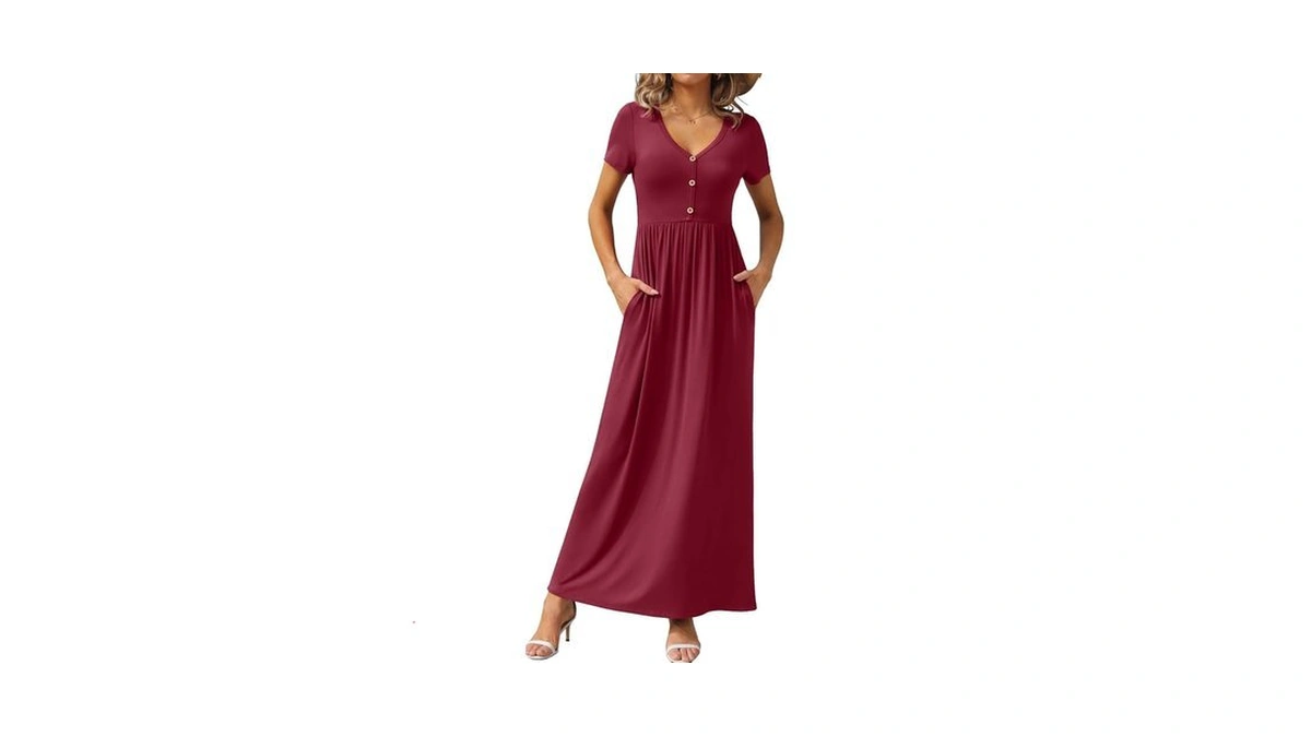 Grecerelle Womens Casual Summer Long Maxi Dress V... - Coupon