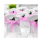 25 Pcs Organza Chair Sashes For Wedding Banquet... - Coupon