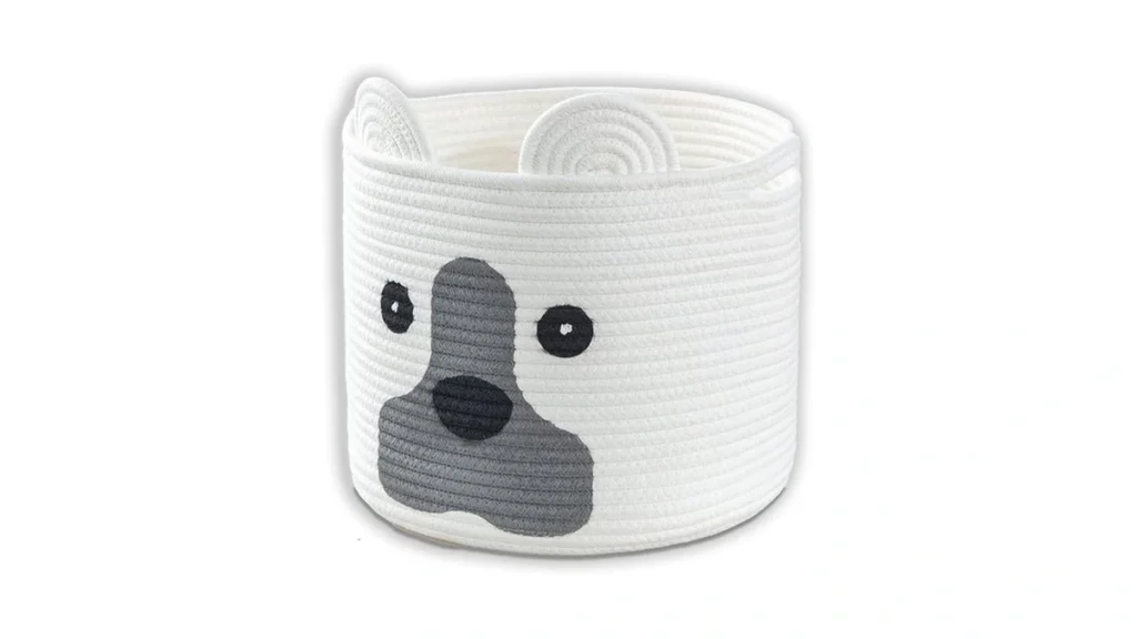 Medium Dog Woven Baskets With Handle Dog Toy Hamper... - Coupon