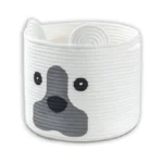 Medium Dog Woven Baskets With Handle Dog Toy Hamper... - Coupon