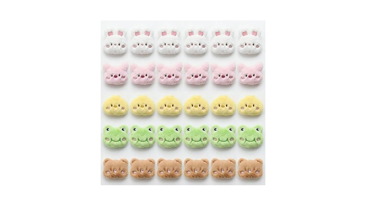 30 Pcs Animal Plush Brooch For Party Favors Easter... - Coupon