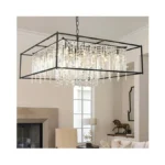 Aimluxin Modern Black Farmhouse Crystal Chandelier... - Coupon