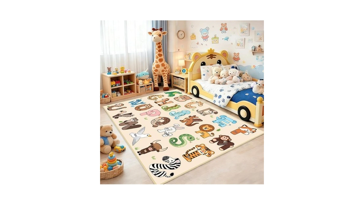 Ftbniqwrhn Kids Rugs For Playroom - 2 5x4 Feet Abc... - Coupon