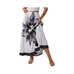Yundai Women S Printed Midi Skirt High Waist Flowy... - Coupon