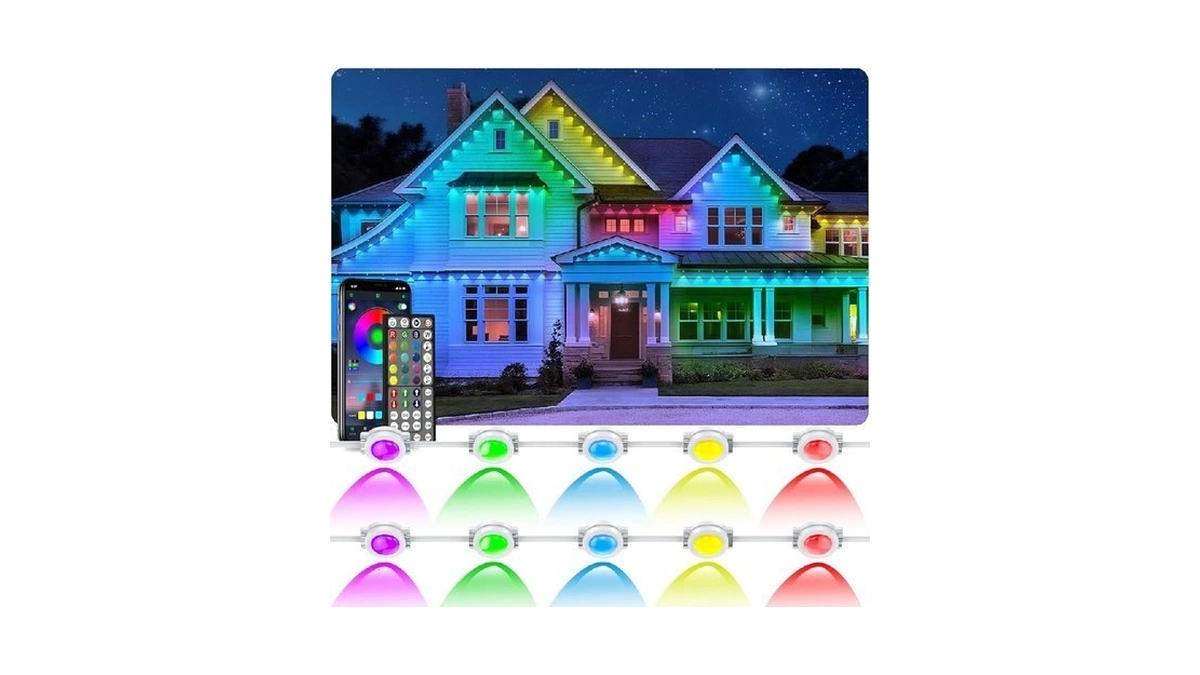Letianpai 400ft Permanent Outdoor Lights Rgb Eaves... - Coupon