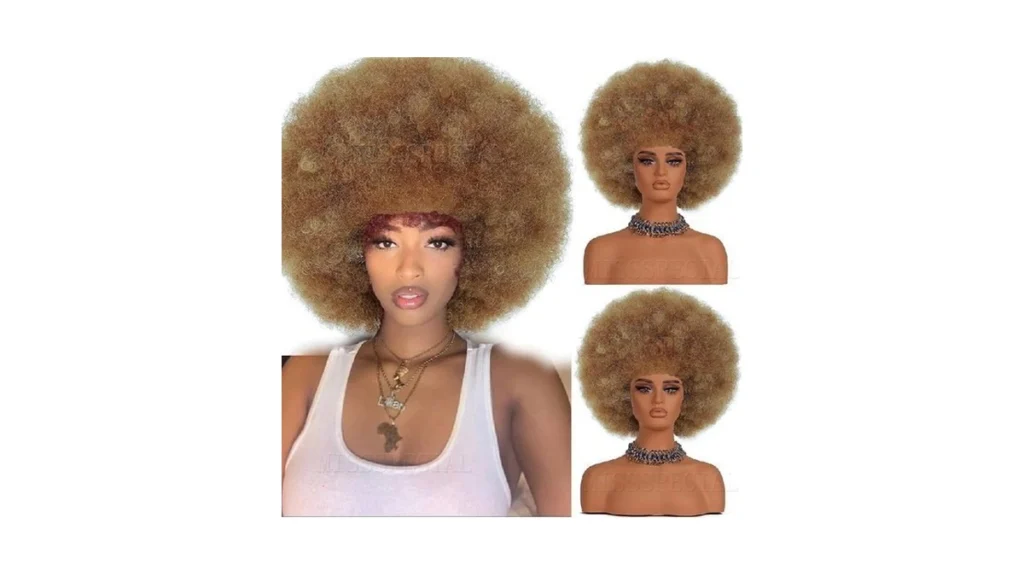 Missspecial Afro Wig 70s Curly Wigs For Black Women... - Coupon