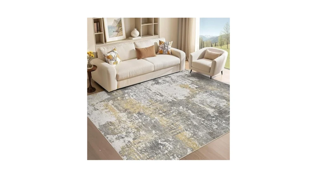 Micgeek Area Rug Living Room - 5x8 Abstract... - Coupon