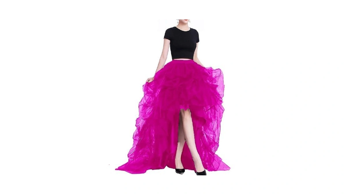 Lisong Women High Waist High Low Layered Tulle... - Coupon