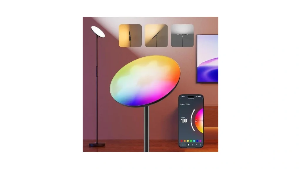 Floor Lamp 2800lm Rgbww Smart Standing Lamps For... - Coupon