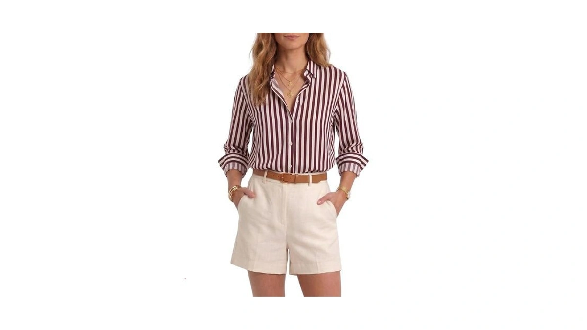 Women S Long Sleeve Button Down Shirt Classic... - Coupon