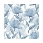 Heroad Peel And Stick Wallpaper Blue Floral Contact... - Coupon