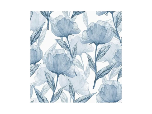 Heroad Peel And Stick Wallpaper Blue Floral Contact… – Coupon