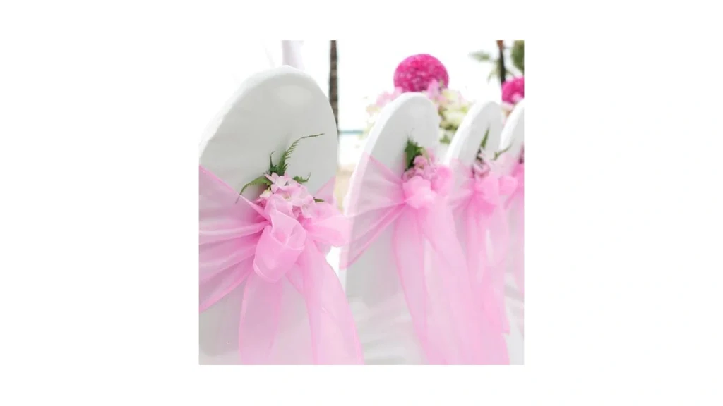Bit Fly 50 Pcs Organza Chair Sashes For Wedding... - Coupon