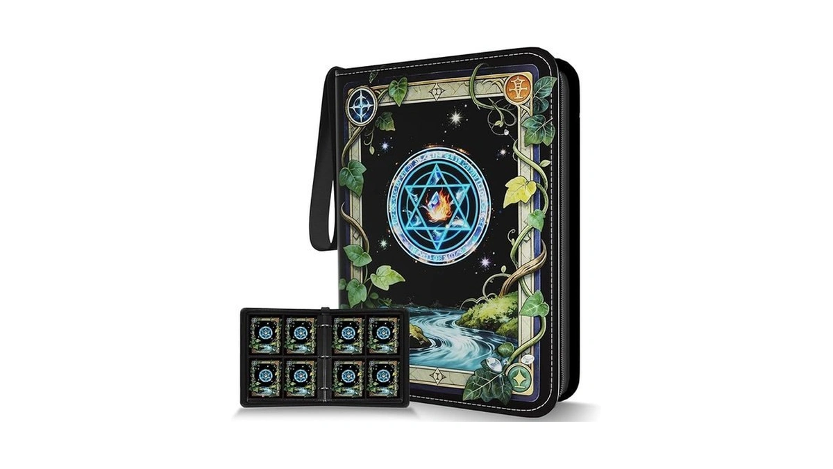 Trading Card Binder Card Collection Binder 4 Pocket... - Coupon