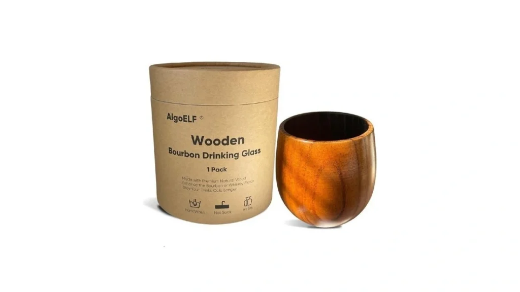 Algoelf Charred Wooden Bourbon Drinking Glass... - Coupon