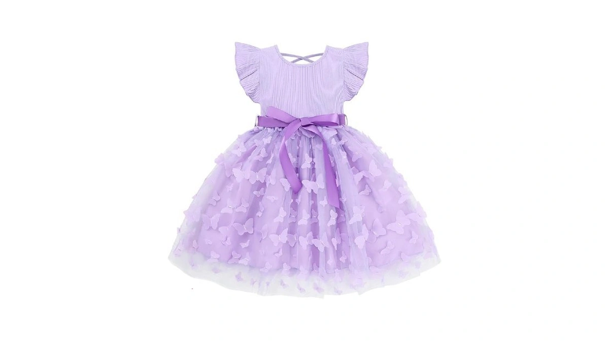 Kid Toddler Girls Tulle Dresses Summer Ruffle... - Coupon