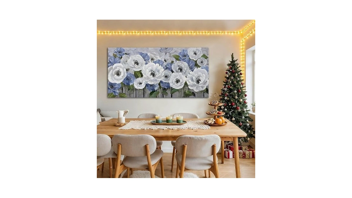 Mofutinpo Floral Wall Art For Living Room-large... - Coupon