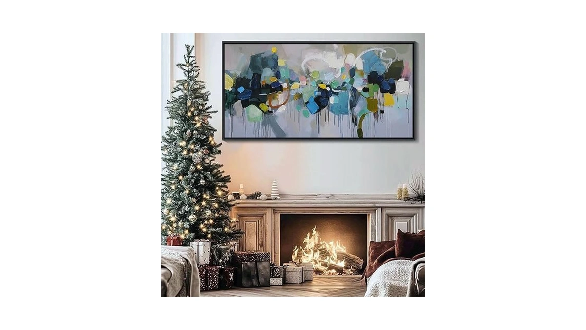 Ajaziko Abstract Wall Art For Living Room - Large... - Coupon