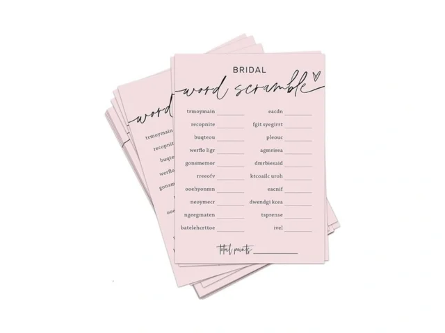 Tsunerrorami Bridal Shower Games Bridal Word… – Coupon