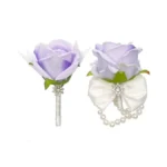 Purple Corsage And Boutonniere Set For Wedding Prom... - Coupon