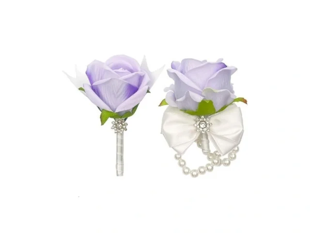 Purple Corsage And Boutonniere Set For Wedding Prom… – Coupon