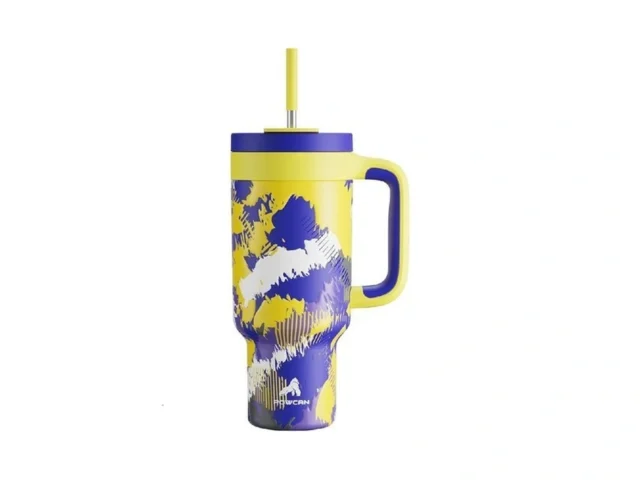 Powcan 40 Oz Tumbler With Handle 2-in-1 Straw And… – Coupon