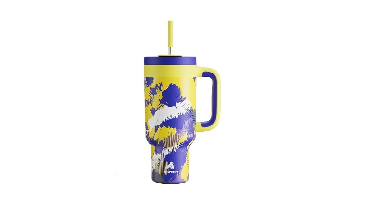 Powcan 40 Oz Tumbler With Handle 2-in-1 Straw And... - Coupon
