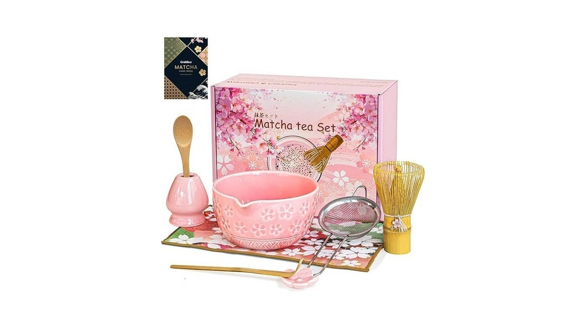 Grebilux Matcha Whisk Set Ceramic Matcha Set... - Coupon