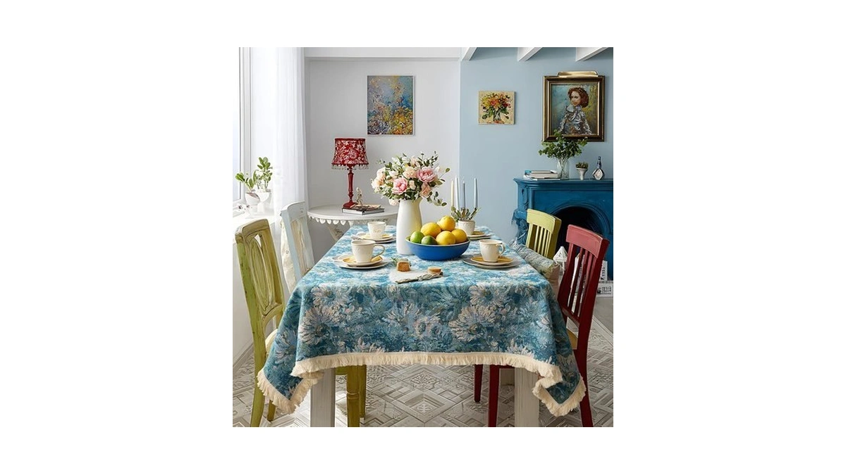 French Floral Tablecloths Rectangular Farmhouse... - Coupon