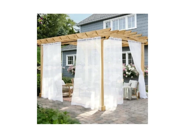 Awnmeow Outdoor Sheer Curtains For Patio Waterproof… – Coupon